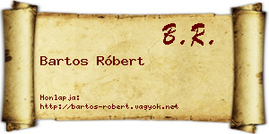 Bartos Róbert névjegykártya